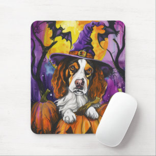 Tapis De Souris Éffrayant Bretagne Espagnol Halloween Citrouille s