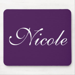 Tapis De Souris Eggplant Purple Monogram Name