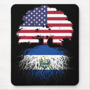 Tapis De Souris El Salvador Salvadorien Américain USA Racines d'Ar