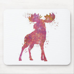 Tapis De Souris Elan Animal Forêt Faune Sauvage Nature Monde Terre