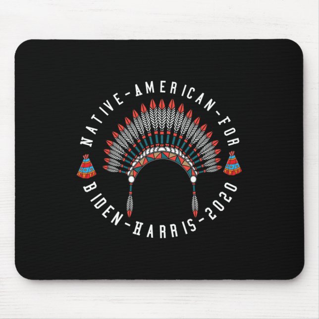 Tapis De Souris Électeurs Amérindiens Pour Biden-harris Anti-Trump (Devant)