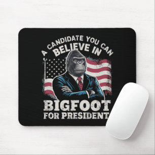 Tapis De Souris Élection 2024 Vote Drôle Sasquatch USA