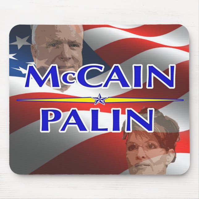 Tapis De Souris Élection présidentielle Mousepad de McCain Palin (Devant)