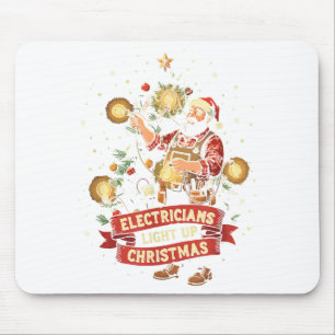 Tapis De Souris Électricien Allume Noël Drôle Papa Père M