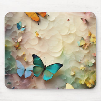 Tapis De Souris Élégance Fluttering : Papillon