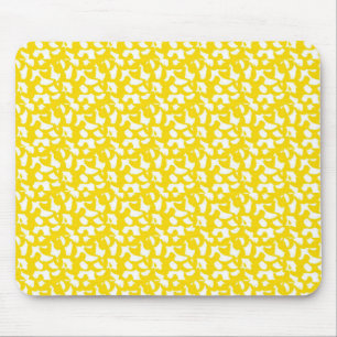 Tapis De Souris Elégance moderne Art Abstrait Jaune