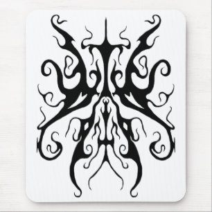 Tapis De Souris Elegance Tatouage Tribal - noir et blanc Pad souri