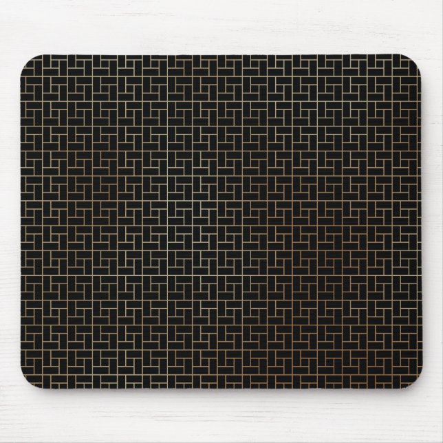 Tapis De Souris Élégant Abstrait de panier d'or Motif (Devant)