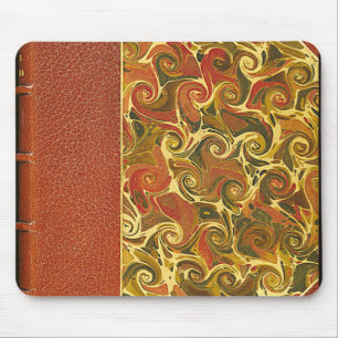 Tapis De Souris Elegant Antique Book, Ornate Swirl Pattern