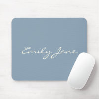 Élégant bleu Dusty Nom de script manuscrit personn