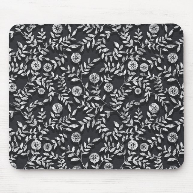 Tapis De Souris Elegant Chalkboard Floral Pattern (Devant)
