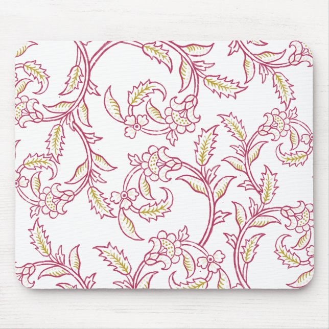 Tapis De Souris Elegant Floral Pattern Mouse Pad – Aesthetic Works (Devant)