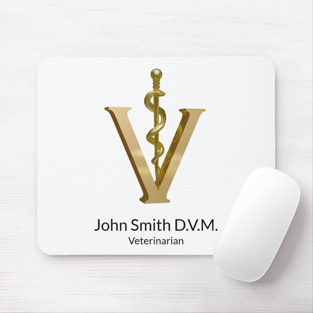 Tapis De Souris Elegant Gold V Vet de médecine vétérinaire Asclepi (Avec souris)
