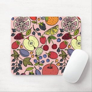 Tapis De Souris Elégant Joli fruit motif Aquarelle l Rose