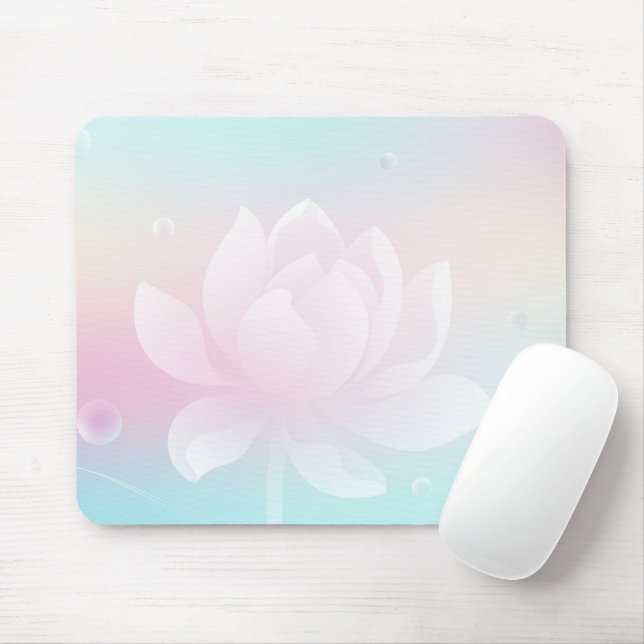Tapis De Souris Elegant Lotus Bloom Soft Gradient Mouse Pad (Avec souris)
