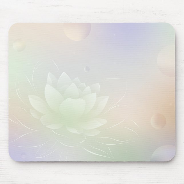 Tapis De Souris Élégant Lotus Flower Mouse Pad (Devant)