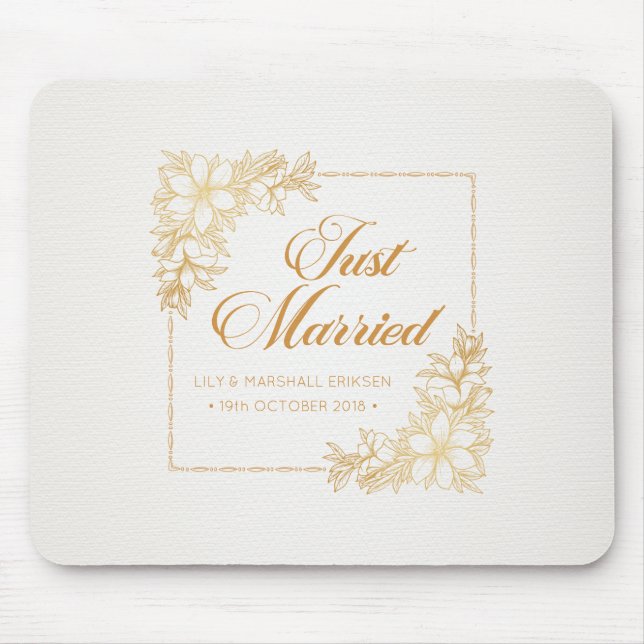 Tapis De Souris Élégant Mariage marié| Mousepad (Devant)