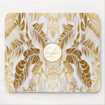 Élégant Monogramme Gilded Aura Mousepad