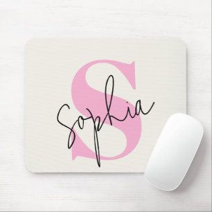Tapis De Souris Élégant monogramme personnalisé