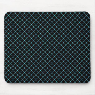 Tapis De Souris Élégant Motif de la chaîne de clôture Turquoise bl