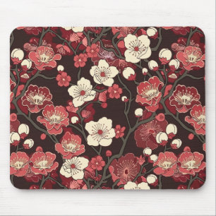 Tapis De Souris Élégant Motif sans couture en fleur de cerisier (1