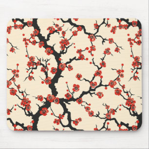 Tapis De Souris Élégant Motif sans couture en fleur de cerisier (1