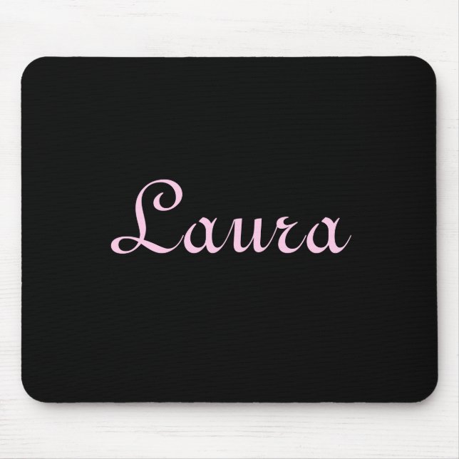 Tapis De Souris Elégant Mousepad noir et rose (Devant)
