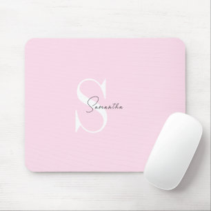 Tapis De Souris Elégant Pastel Rose Personnalisé Mousepad