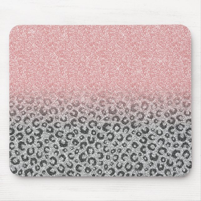 Tapis De Souris Élégant Rose Gold Parties scintillant Empreinte de (Devant)