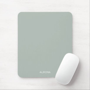 Tapis De Souris Elégant Sage Green Nom personnalisé -