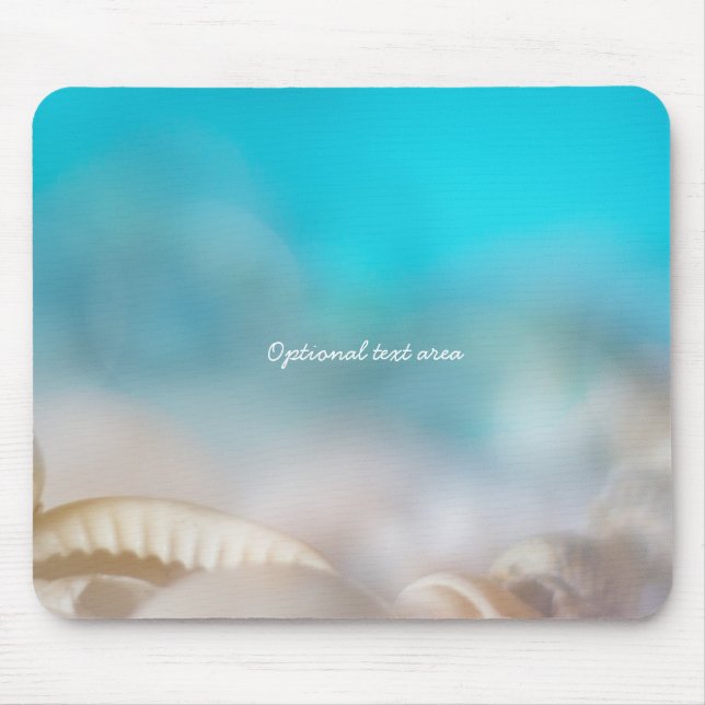 Tapis De Souris Elégant Sea Shells Blue Tropical Beach Personnalis (Devant)