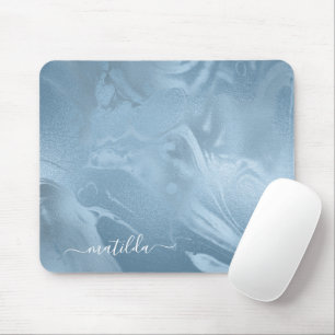 Tapis De Souris Élégant style moderne, marbre bleu bébé