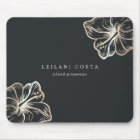 Élégante fleur d'Hibiscus Tropical Or