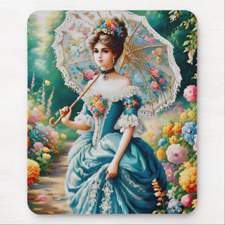 Tapis De Souris ~ Elégante jeune femme Vintage ~ Mousepad
