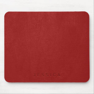 Tapis De Souris Élégante texture en cuir rouge Imprimer