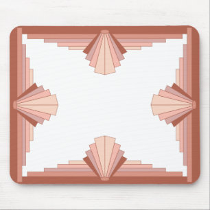 Tapis De Souris Éléments Art déco dans une palette d'or rose