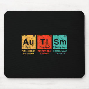 Tapis De Souris Éléments autistes Tableau périodique Sensibilisati