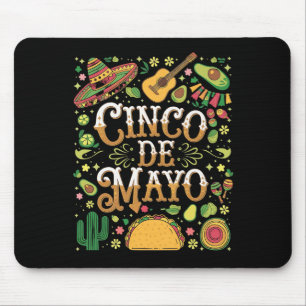 Tapis De Souris Éléments de fête mignons de la fête Cinco De Mayo