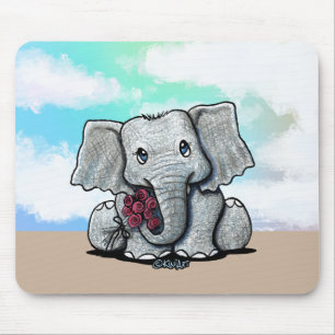 Tapis de souris éléphant bébé KiniArt