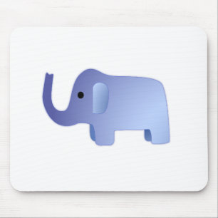 Tapis De Souris Eléphant bleu mou