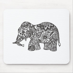 Tapis De Souris Éléphant de griffonnage