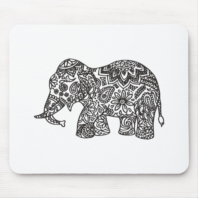 Tapis De Souris Éléphant de griffonnage (Devant)