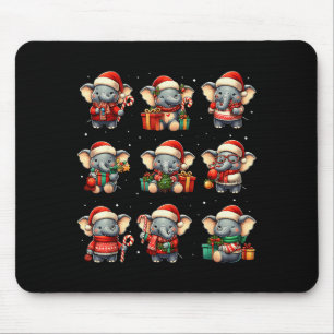 Tapis De Souris Éléphant de Noël drôle amateur d'éléphant Pyjama H