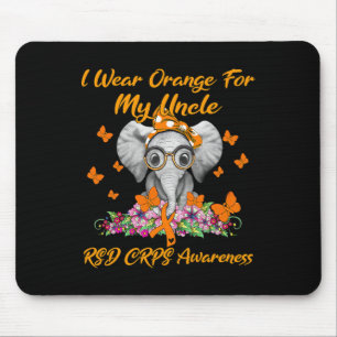Tapis De Souris Elephant Je Porte Orange Pour Mon Oncle Rsd Crps C