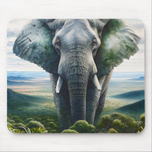 Tapis De Souris Eléphant mignon Gros plan