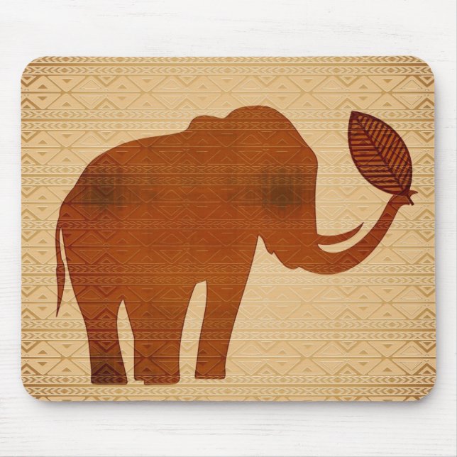 Tapis De Souris Elephant Tribal Art Design Mousepads (Devant)
