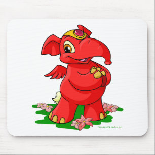 Tapis De Souris Elephante rouge joyeux dans Shenkuu