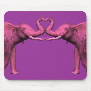 Tapis De Souris Eléphants roses