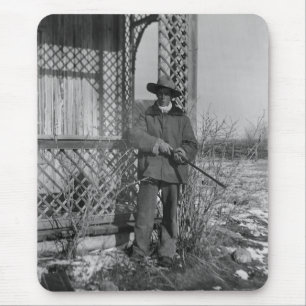 Tapis De Souris Éleveur de ranch cow-boy ou hors-la-loi canadien d