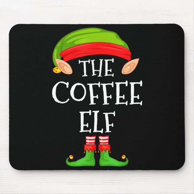 Tapis De Souris Elf Family Christmas Coffee Elf Sweater Matching C (Devant)